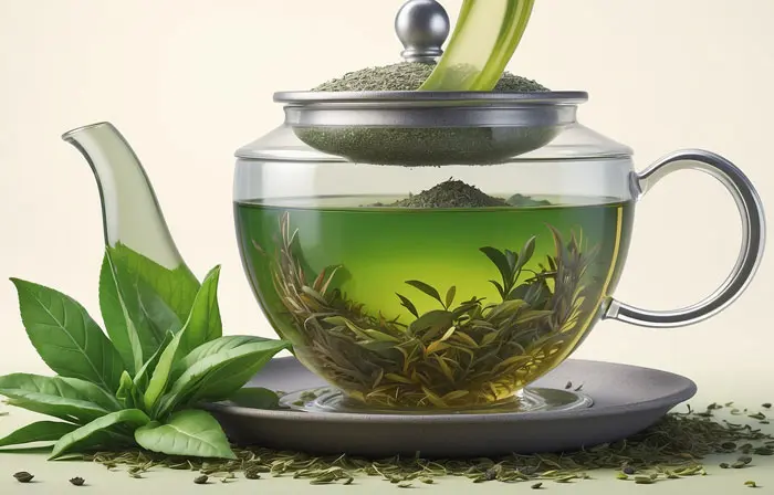 Green Teapot Unique 3D Design Art Illustration image